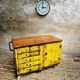 Industrial workbench trolley yellow chest of drawers
