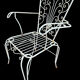 4 Provençal wrought iron armchairs