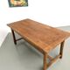 Farm table in solid cherry wood, one drawer, 1950s.