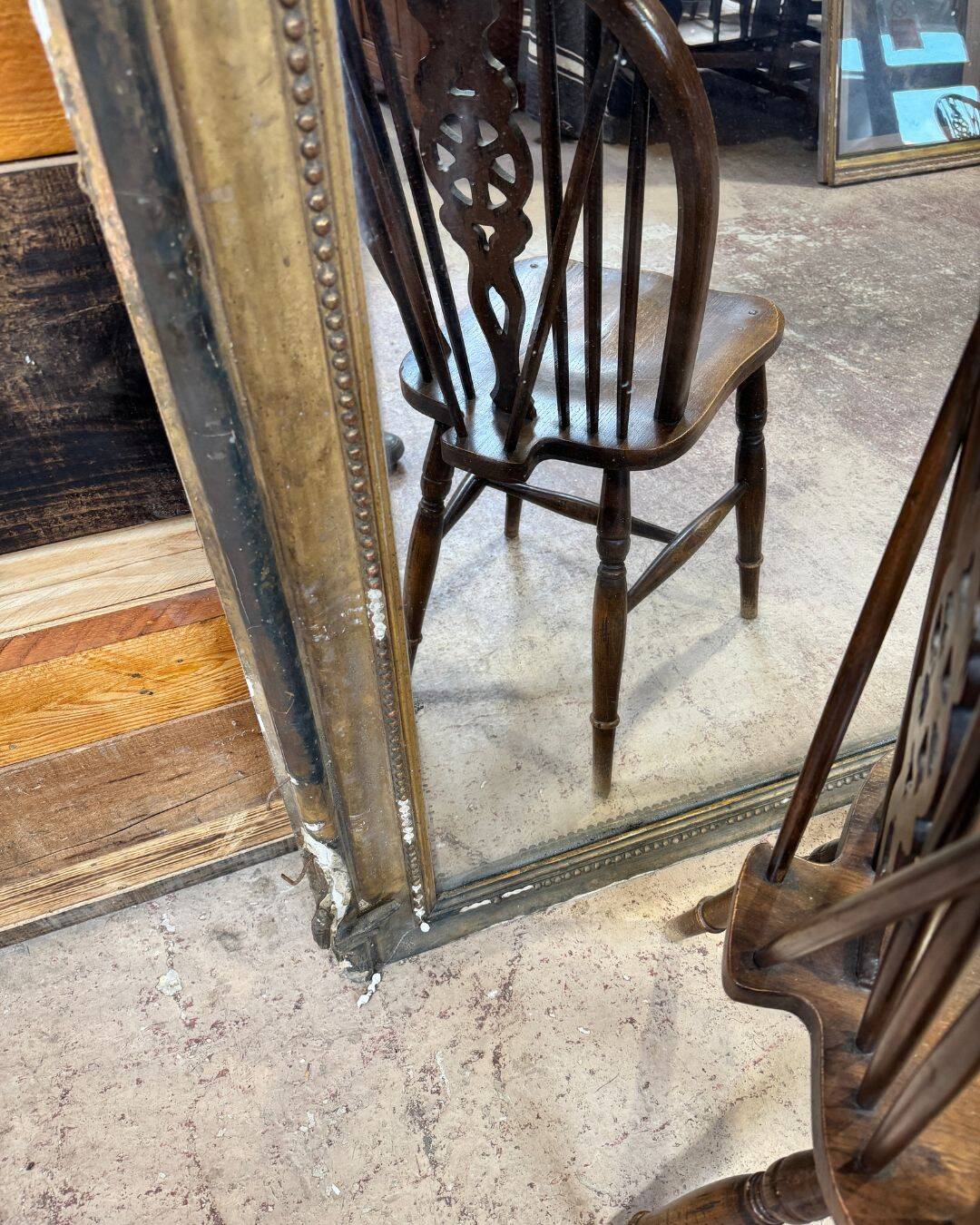 Large gilded mirror - 19th century