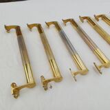 Set of 17 Art Deco Brass Door Bars