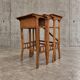 3 x nesting tables / nesting set / arts and crafts / 1950s