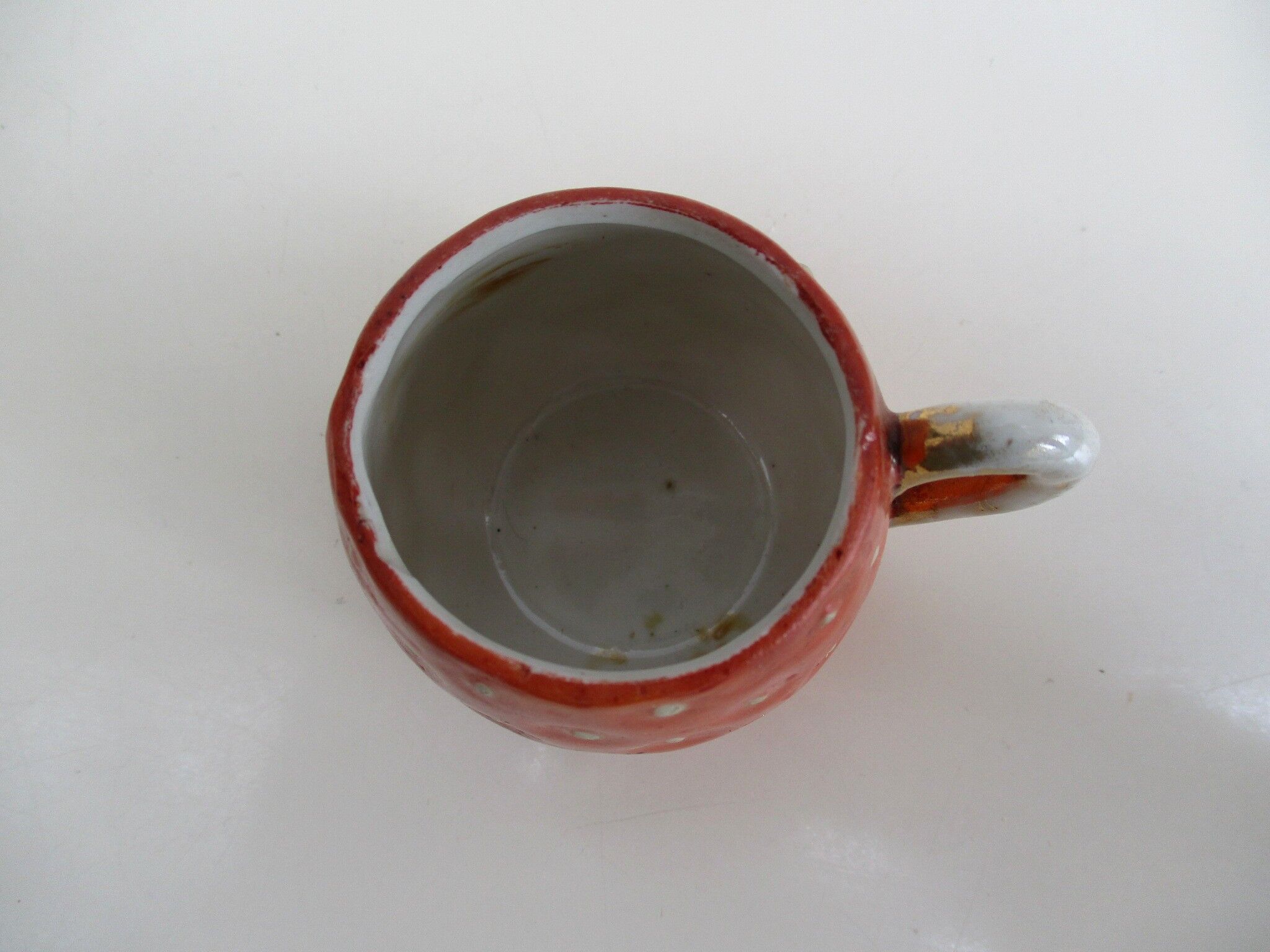 Small antique porcelain cup "strawberry"