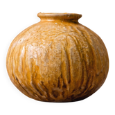 Round reserve pot in glazed terracotta
