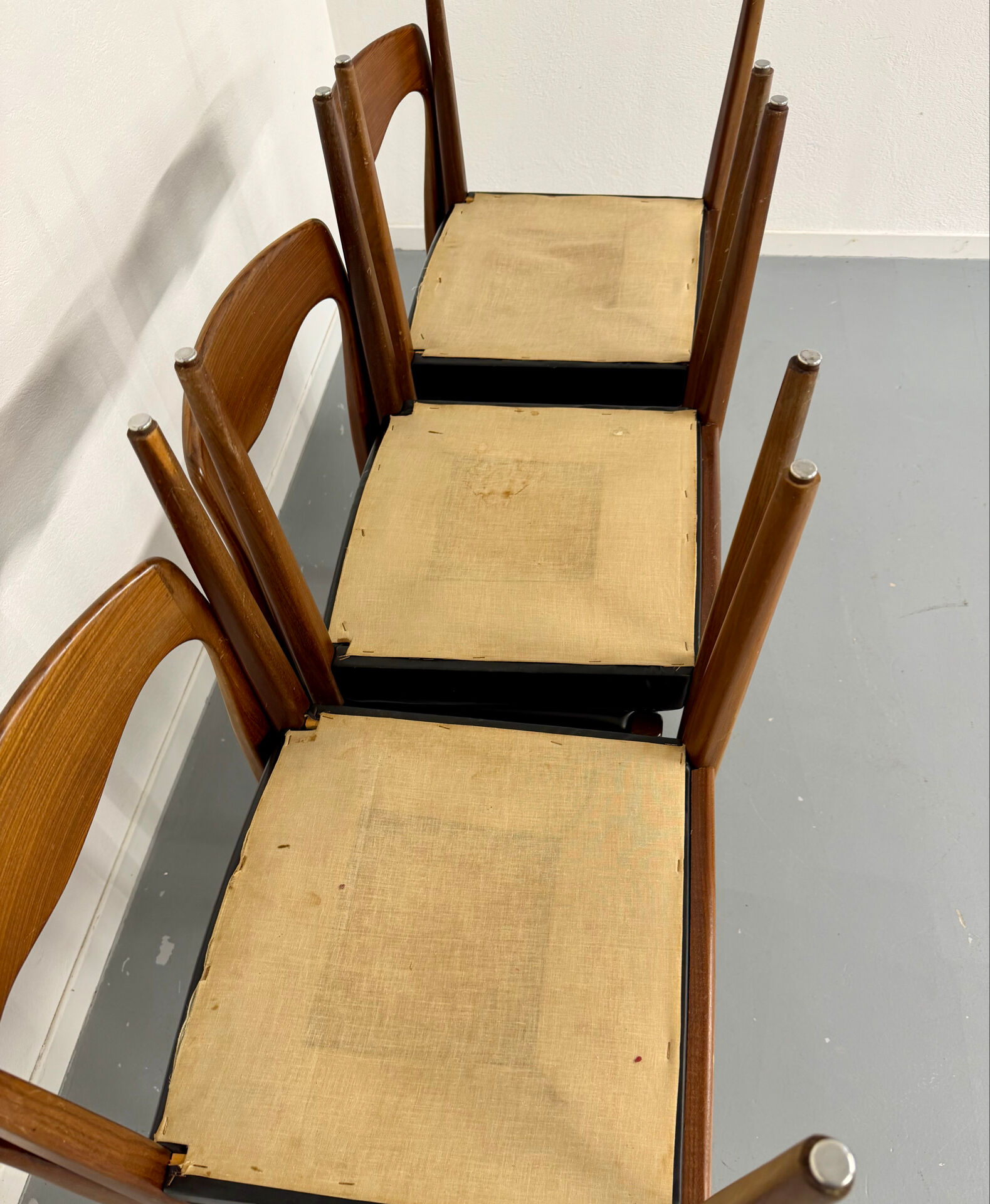 Lot of 6 chairs model 71 Scandinavian design Niels Otto Møller teak an60