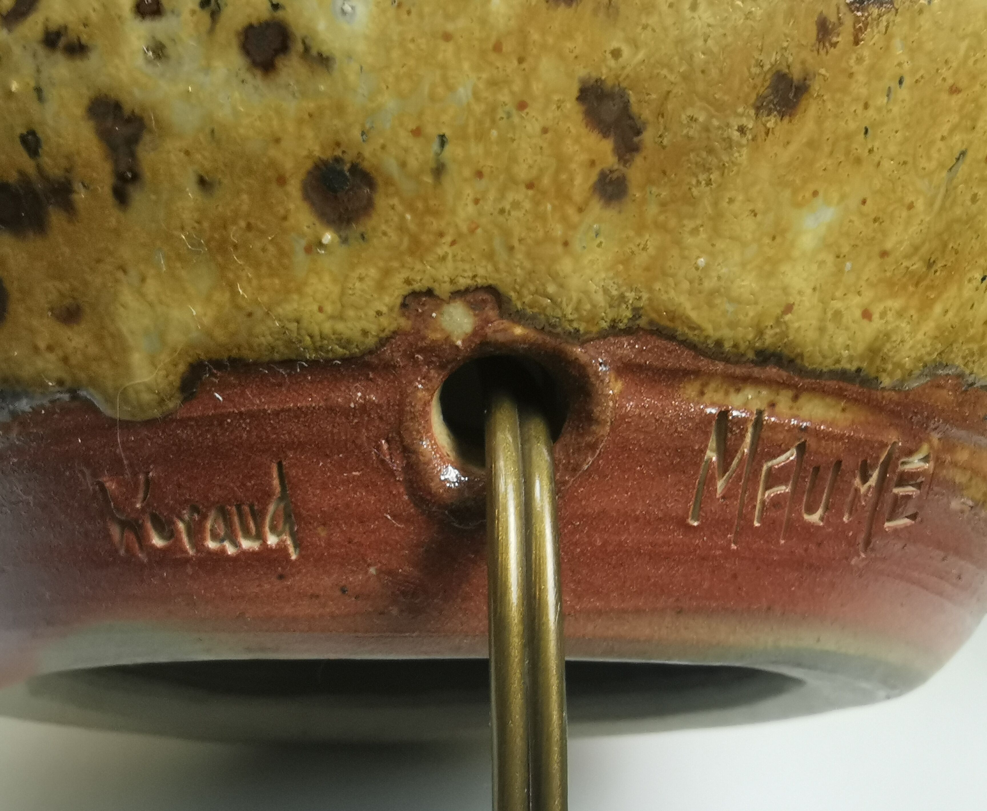 Ceramic lamp foot 70's