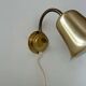 Pair of vintage adjustable wall lights, solid brass, Sweden 1960
