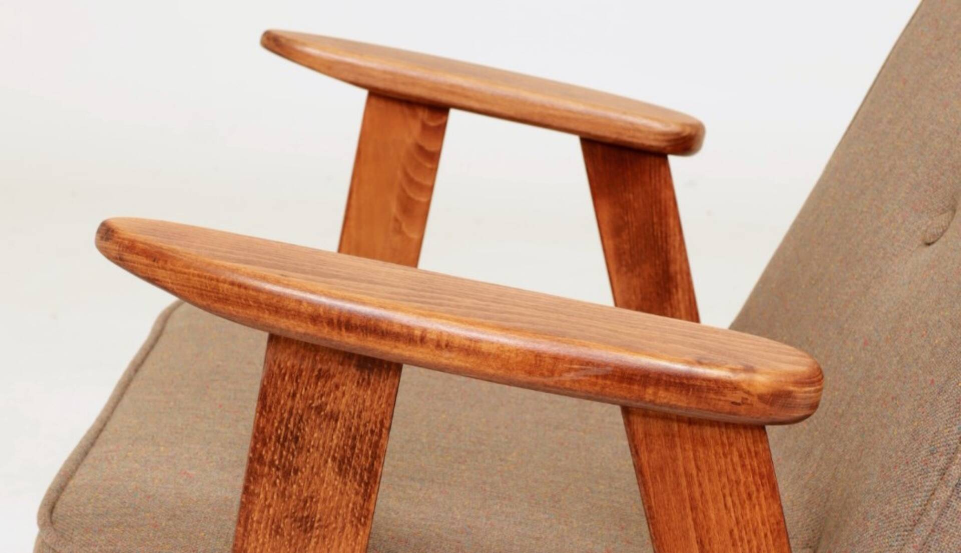 Vintage Longue chair chocolate brun design by Chierowski 366