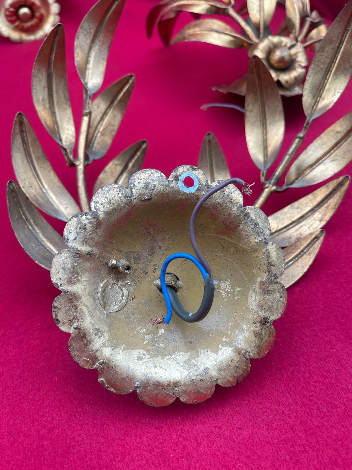 Golden Leaf Appliques Hans Kögl Style 1960/70 Hollywood Re