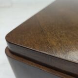 1960s, Danish radio/TV commode, laqered ash wood, wood marquetry door.