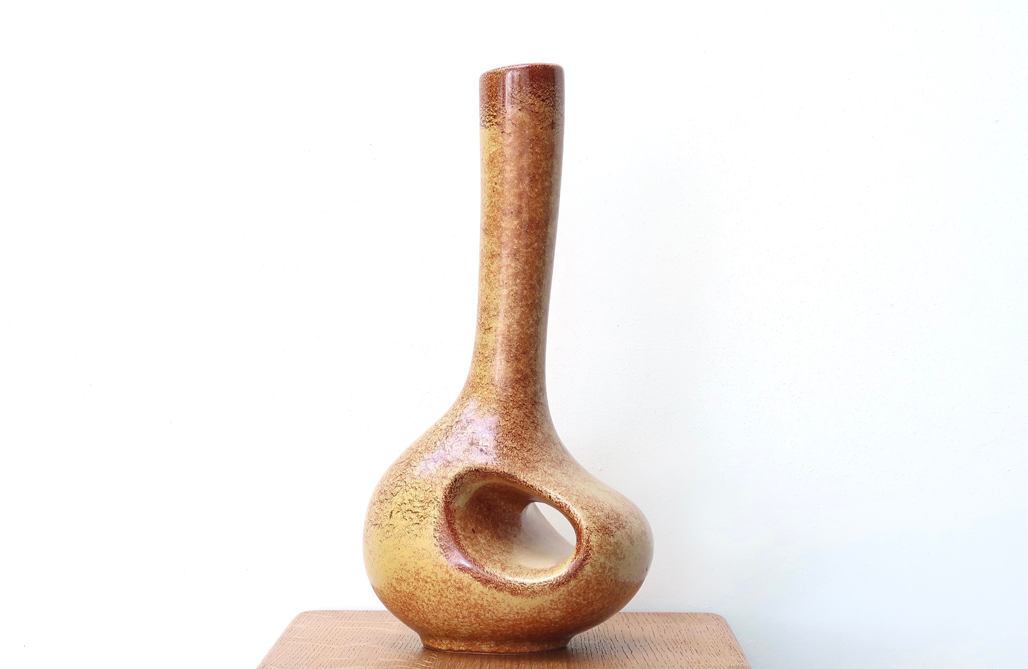 Ceramic vase by Roberto Rigon for Bertoncello, 60s