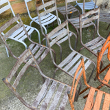 14 metal bistro chairs