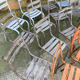 14 metal bistro chairs