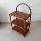 Vintage bamboo and rattan standing shelf
