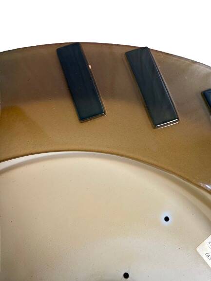 Wall/ceiling light in colored glass