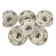 Set of 6 deep plates "Agreste" Sarreguemines, 20th century