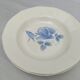Lot of 2 hollow plates Digoin Sarreguemines model "blue rose"