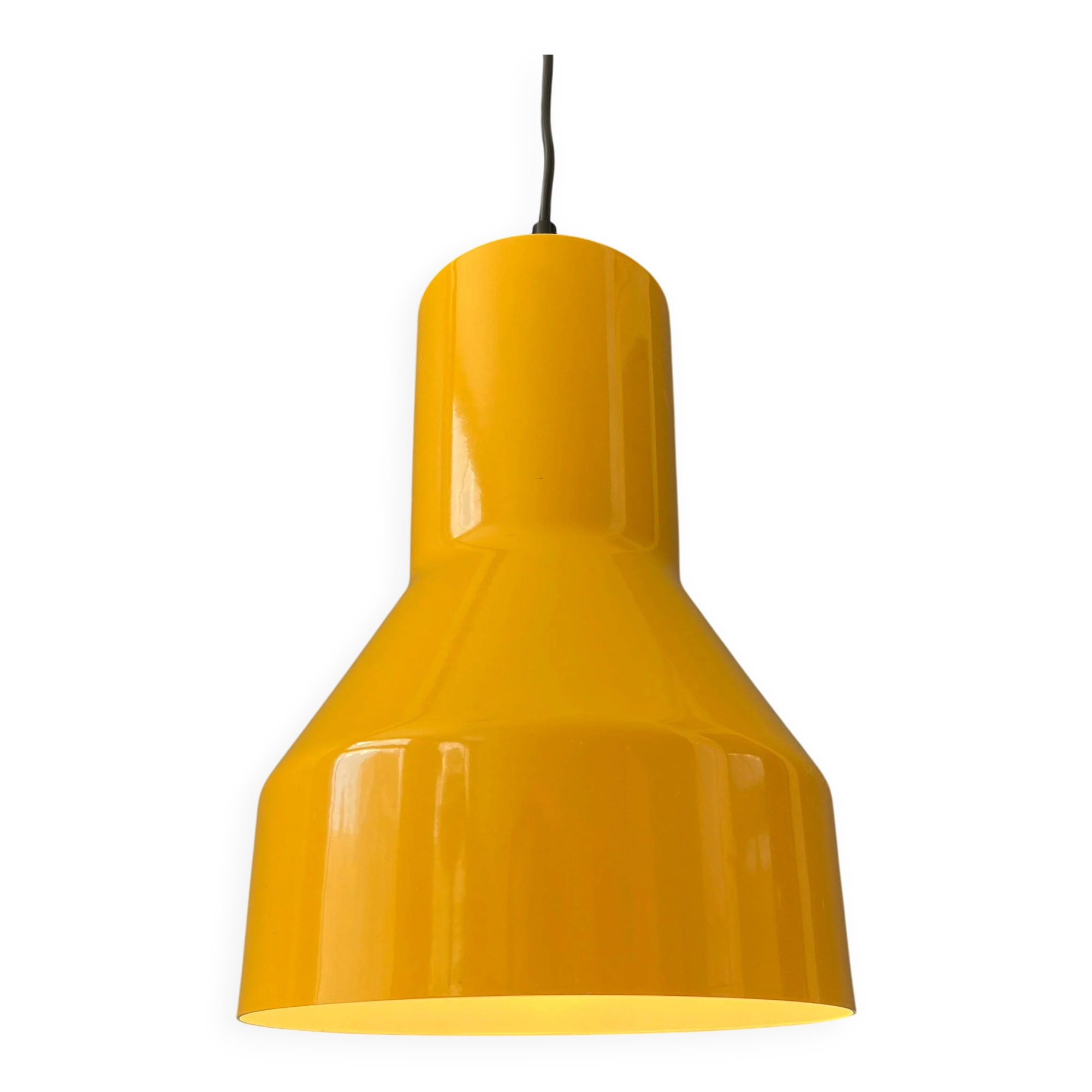 Suspension Space Age industrial in yellow metal