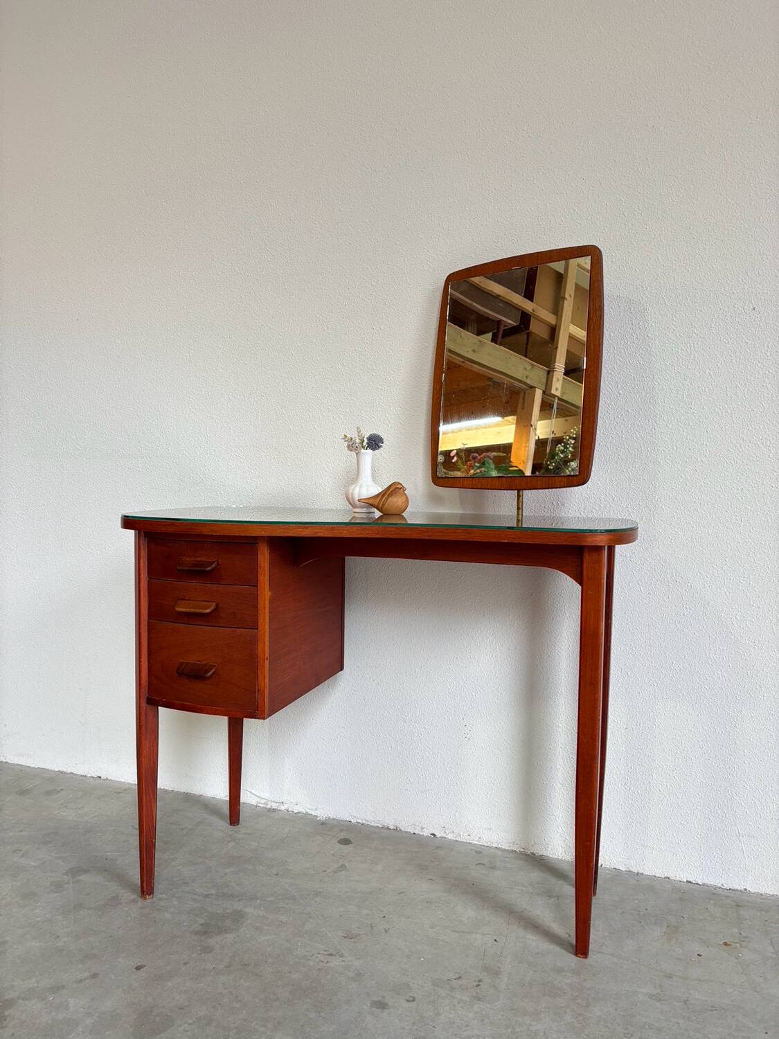Vintage Danish vanity teak