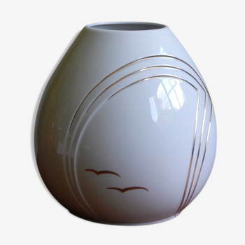 White porcelain vase 80s