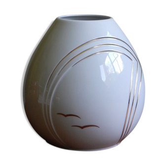 White porcelain vase 80s