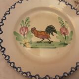 2 plates with rooster design from longwy