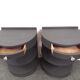 Pair of rounded bedsides revamped art deco
