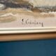 Large Original Swedish Oil on Canvas – 'Coastal Landscape' by Eric Cederberg (1897–1984) – Signed – vintage and framed – 36 × 87 cm (14.2 × 34.3 inches)