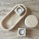 Pocket tray decorative oblong travertine oval tray decorative raw travertine