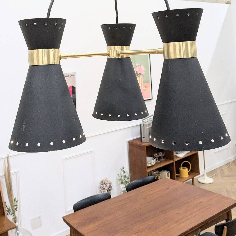 Vintage black pendant light