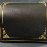 Le Tanneur mail binder sorter leather gilded decoration with small Regency style iron