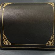 Le Tanneur mail binder sorter leather gilded decoration with small Regency style iron