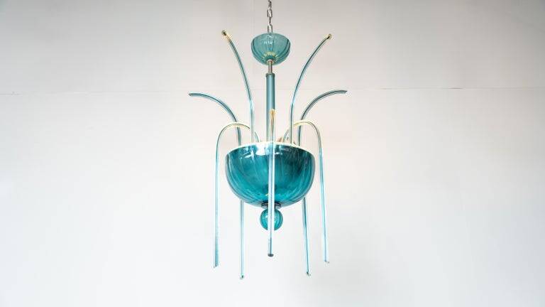 Chandelier Fontaine Murano No. 99.35 by Venini, Italy, 1975