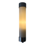 Lampe applique tube opaline et laiton chromé