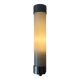 Opaline tube and chrome-plated brass wall lamp