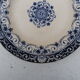 Ancient plate 1900 white and blue ceramic Jules Vieillard Bordeaux