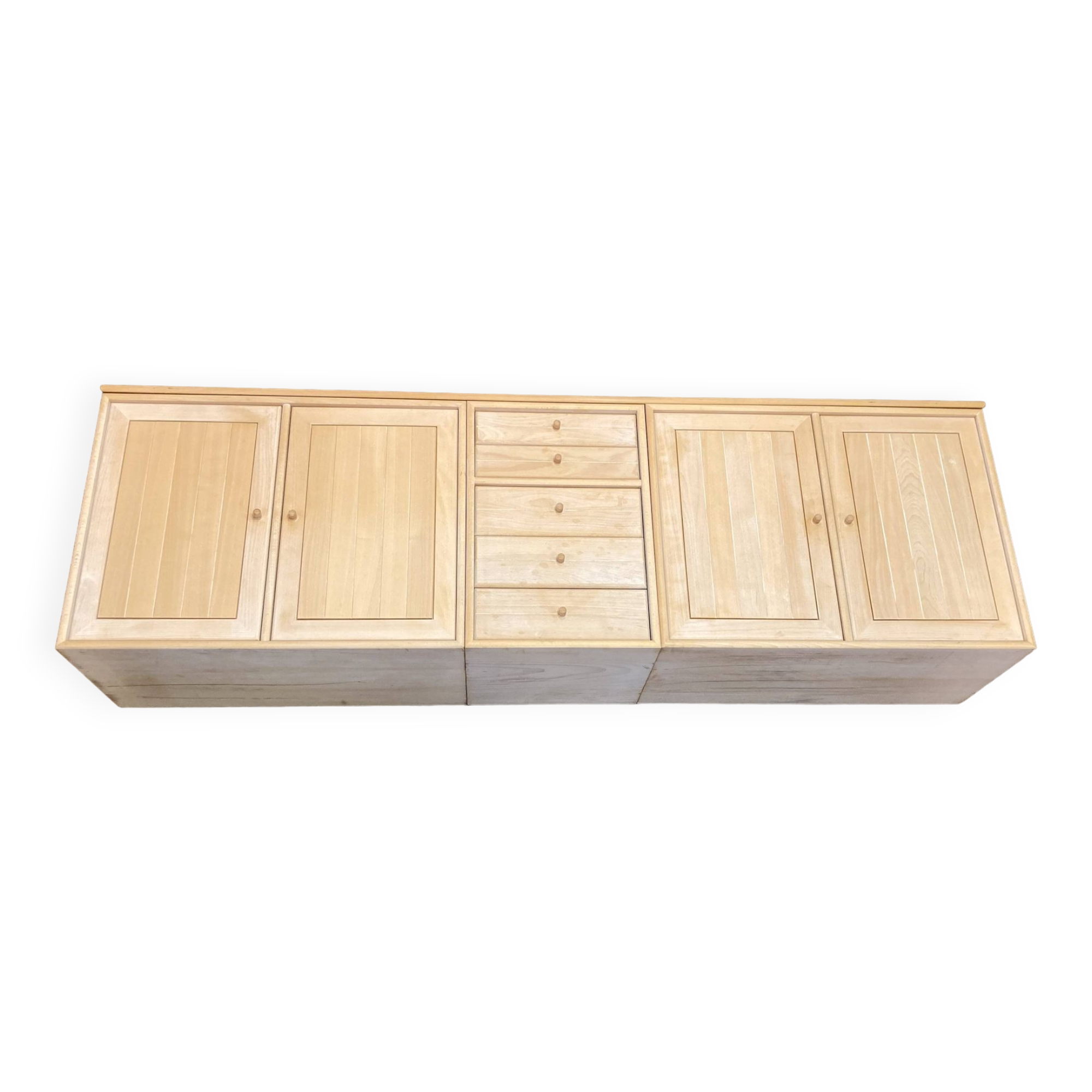 Modular solid beech sideboard "Ditlev Karsten" Scandinavian design.