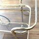 Brass and smoked glass bar trolley, 2 trays