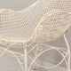 paire de fauteuils de jardin en fer forgé peint 1950