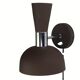 Midcentury brown vintage wall sconces by Herda, Dutch 1970s