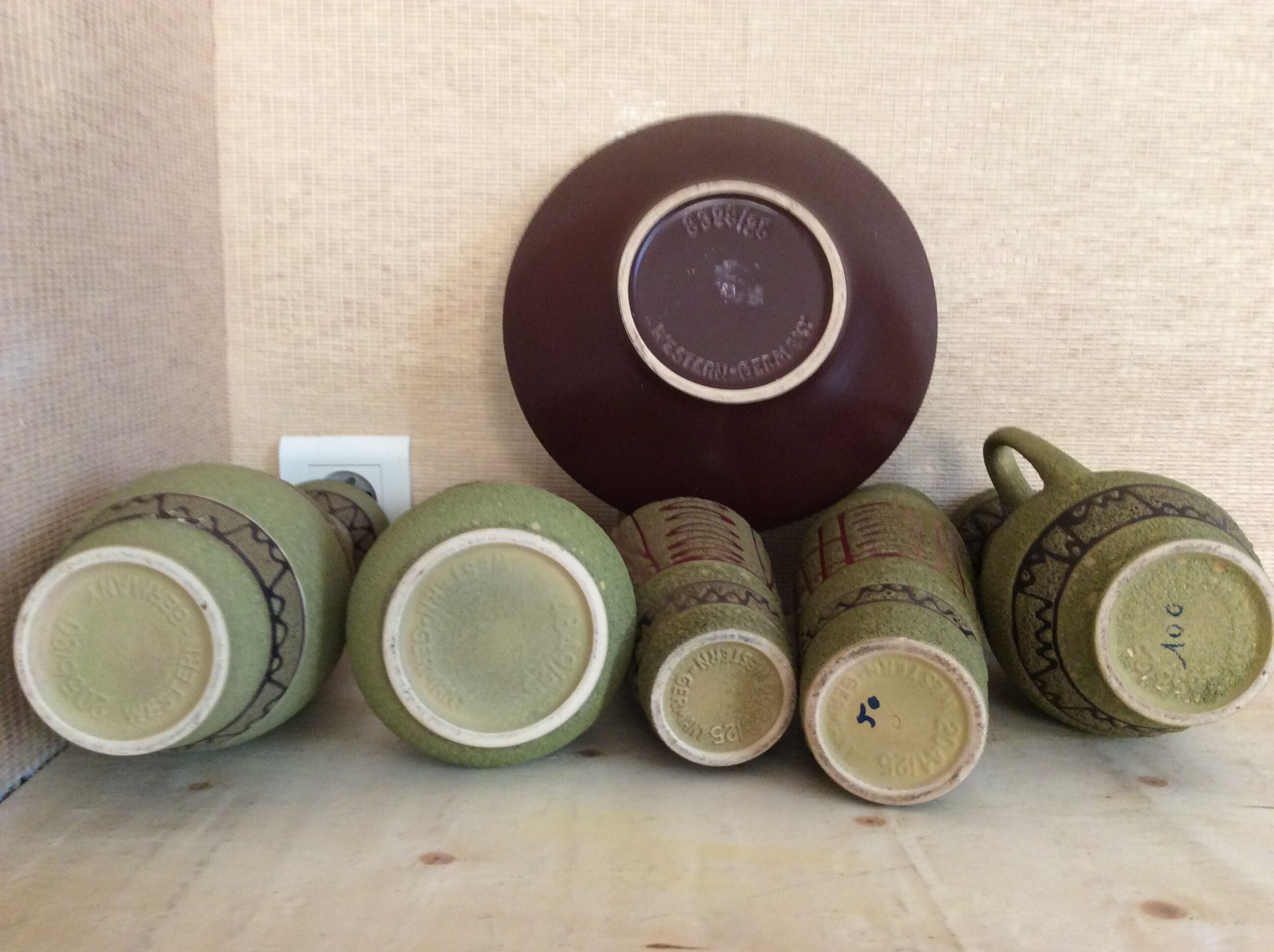Set of 6 ceramics West Germany