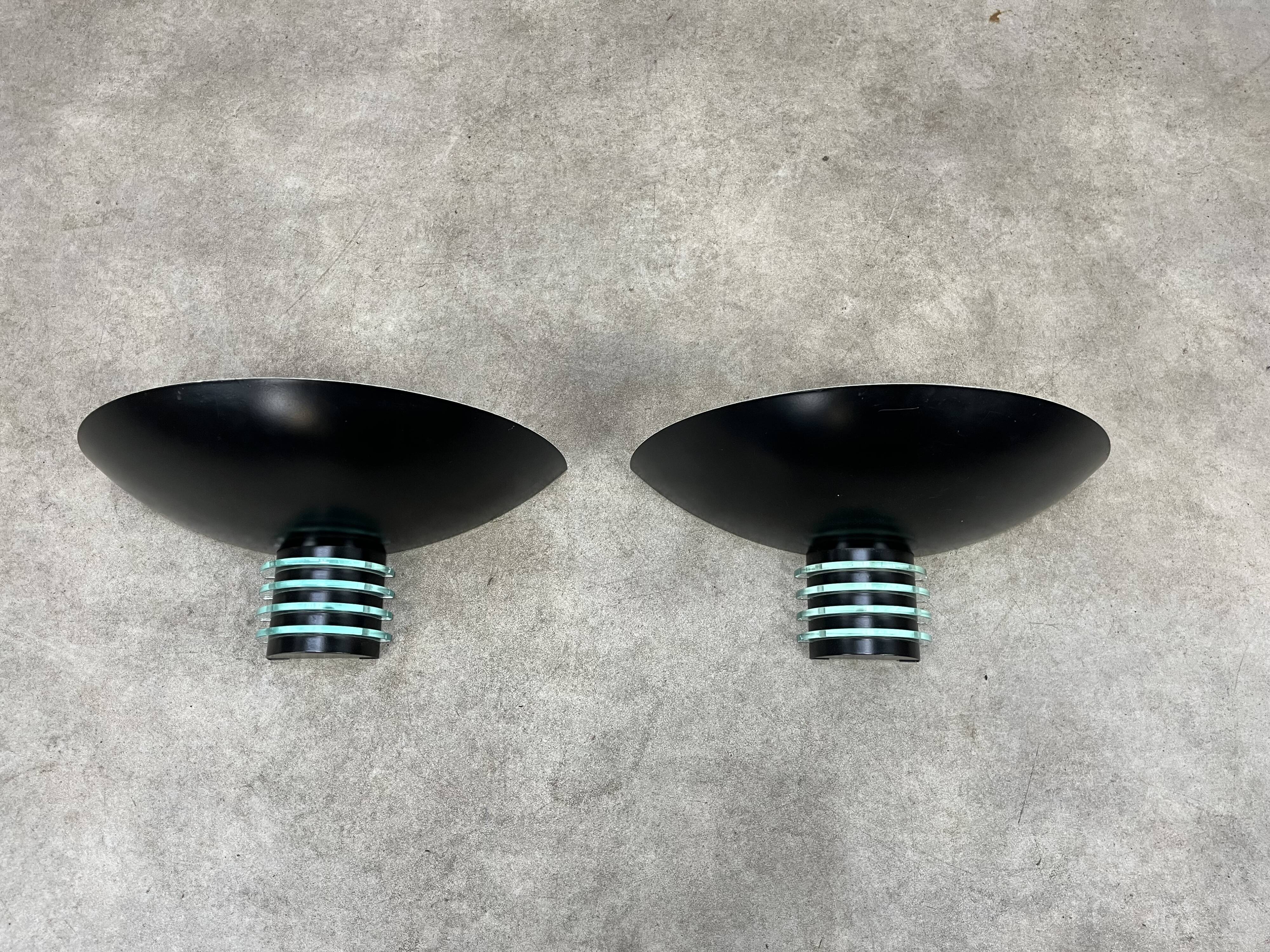 Paire d'appliques postmodernes SCE, années 80