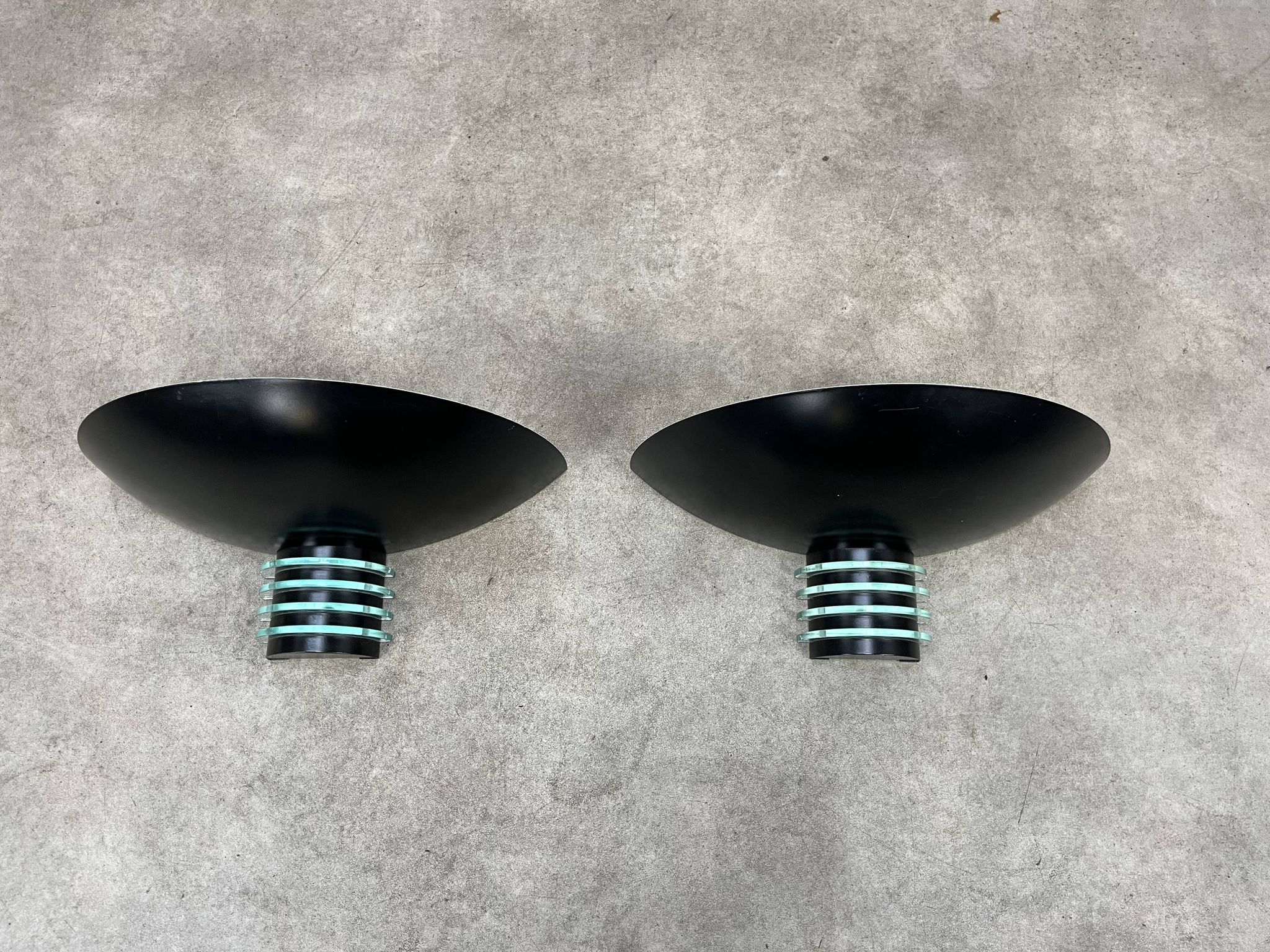 Pair of SCE postmodern wall lights, 1980s
