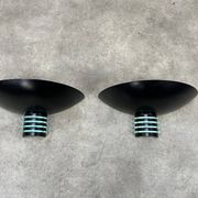 Pair of SCE postmodern wall lights, 1980s