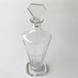 Old wine decanter and matching water pitcher - Crystal - Square model
