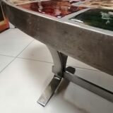 Vintage ceramic steel coffee table