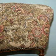 Antique Victorian Nursing Chair in Tapestry with Floral Decoration