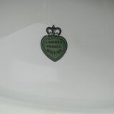 Soupière style art déco décor floral porcelaine céladon vintage Limoges France