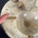 Hand carved alabaster elephant ashtray