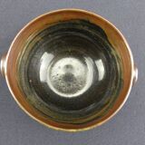 Pair of vintage glazed stoneware bowls signed MJB